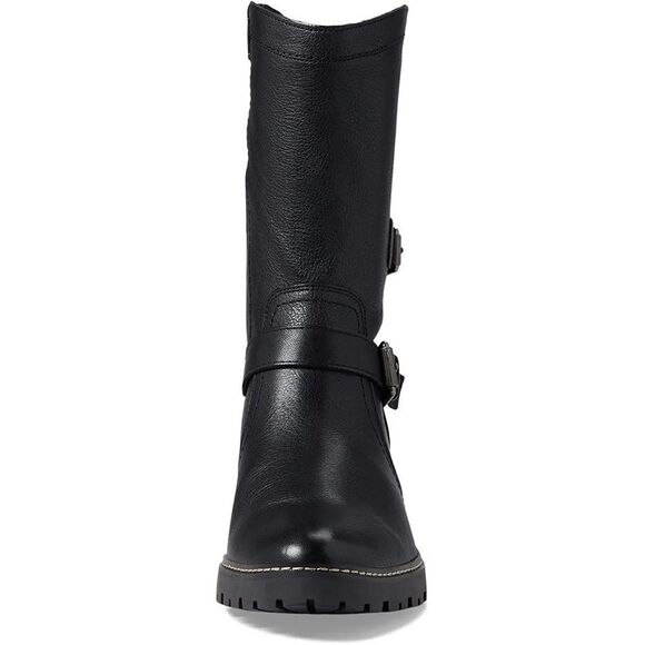 NATURALIZER TALON WOMENS LEATHER MOTORCYCLE MID-CALF BOOTS - Picture 8 of 12